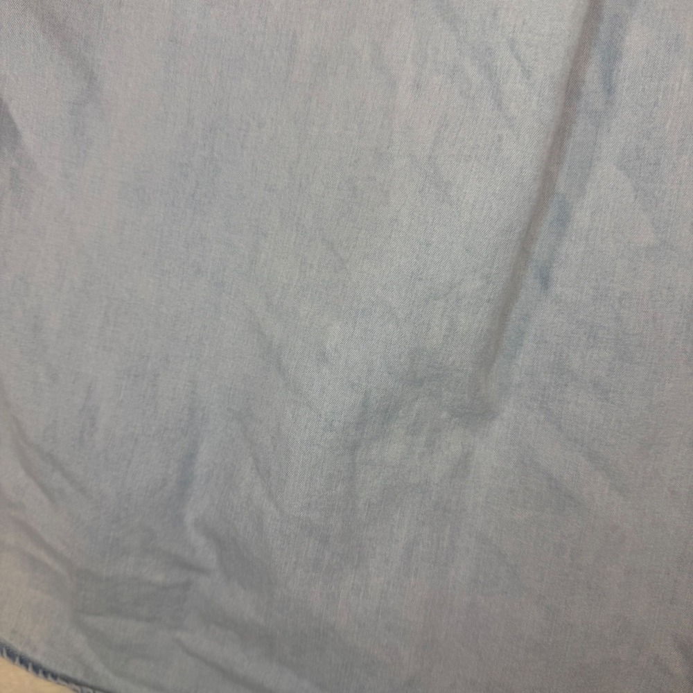 Faconnable women Light Wash Denim Button Down Shirt Small Blue‎ Albert Goldberg - Picture 7 of 8